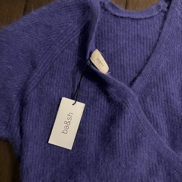 NWT BA&SH “Blessing” Angora sweater with cross over back - Picture 2 of 7